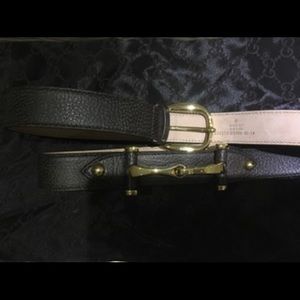Gucci Women Horse Bit Leather Brown Belt